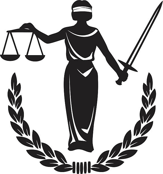 gesetz und gerechtigkeit - justitia stock-grafiken, -clipart, -cartoons und -symbole