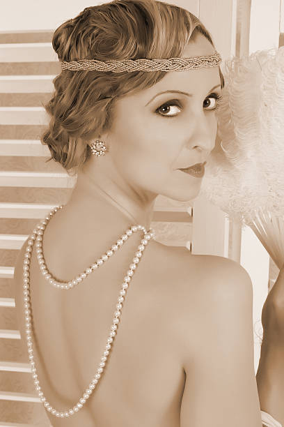 istock Elegant pearls on nude lady 155267930