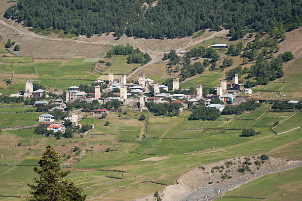 istock Traditional svan Protective Towers in village. 155268104