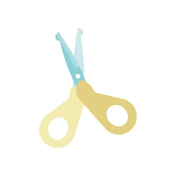 Vector illustration of Nail clippers for babies Illustration material