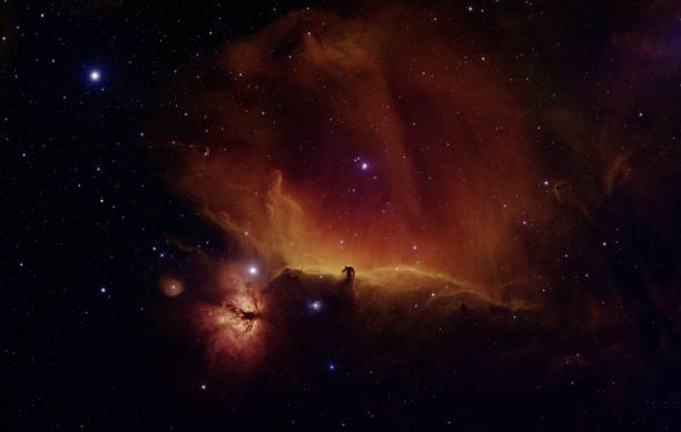 istock a red and purple nebula with bright stars in the background 1552698884