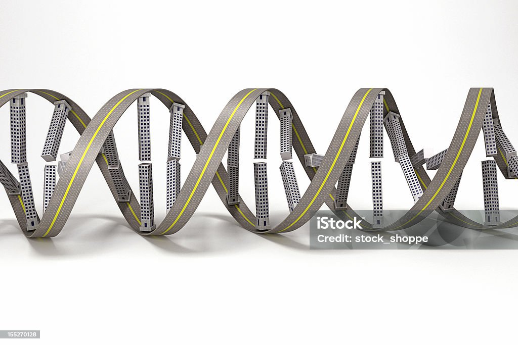 DNA strand budynku - Zbiór zdjęć royalty-free (DNA)