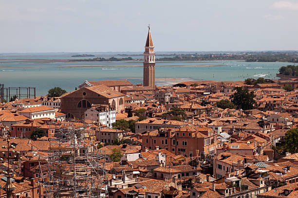 Aerial view of Venice stock photo