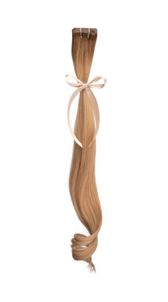 istock Brown and   Black shiny hair wig on white background, isolated 1552712092
