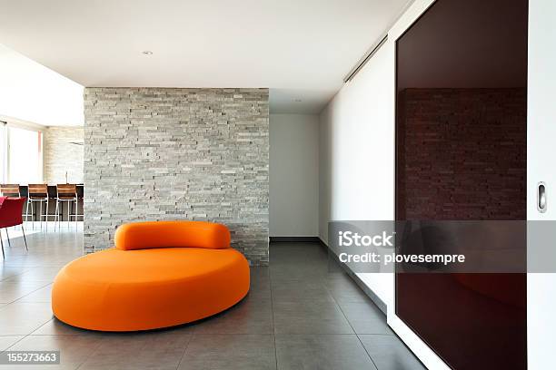 Comfortable Armchair Orange Stock Photo - Download Image Now - Architecture, Armchair, Beauty