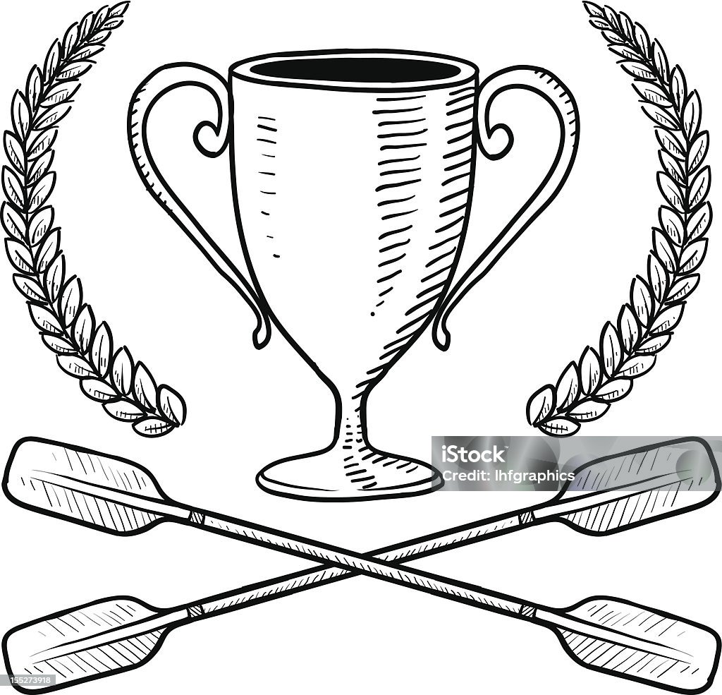 Prémio Desporto Aquático ou ilustração de Competição - Royalty-free Troféu arte vetorial