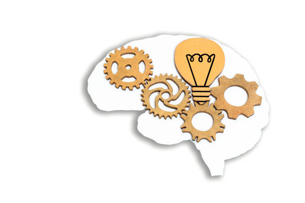 istock Ingenious Brain: Wooden Gears and Light Bulb 1552742861