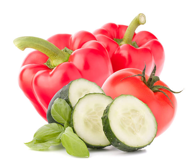 istock Sweet vegetables and basil leaves still life 155275955