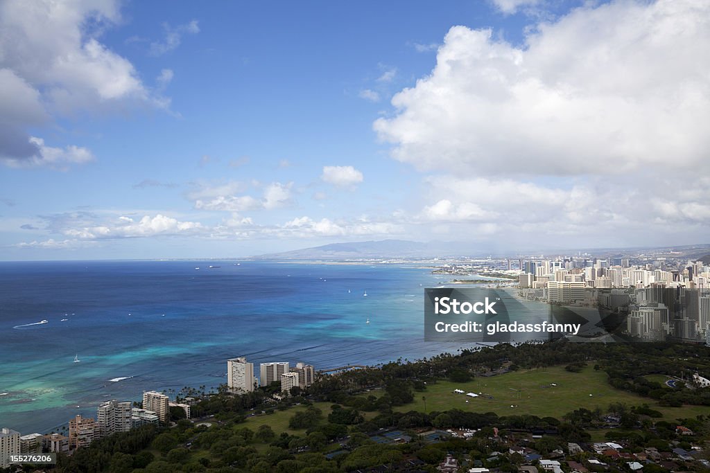 Von Diamond Head und Waikiki - Lizenzfrei Bauwerk Stock-Foto