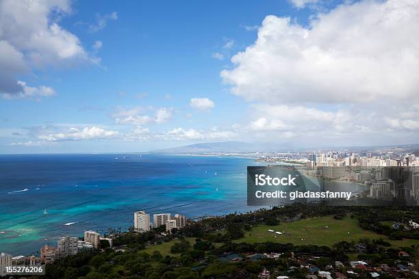 Von Diamond Head Und Waikiki Stockfoto und mehr Bilder von Bauwerk - Bauwerk, Blau, Farbbild