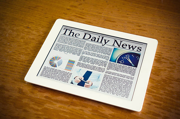 istock digital Newspaper on contemporary Tablet 155276212