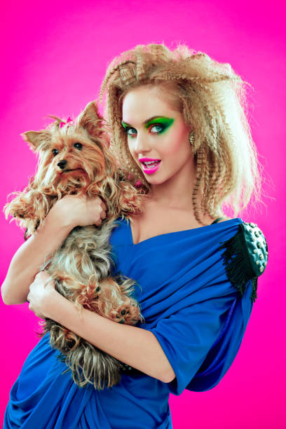 istock 80s style girl with her cute dog 155276289