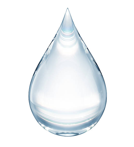 Water drop on white Realistic high detailed renderd isolated unique waterdrop with light prisma effect. With clipping path. Feel free to have a zoom in. falling stock pictures, royalty-free photos & images