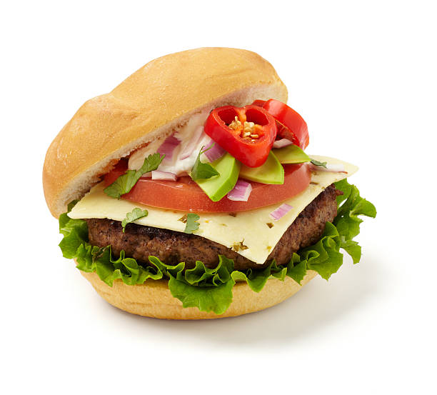 hamburger messico - formaggio monterey jack foto e immagini stock