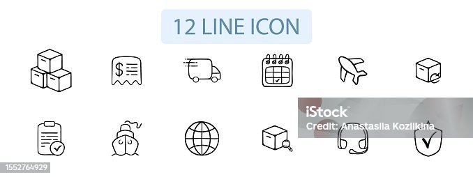 istock Set of recycling icons. Waste management, eco-friendly symbols, recycling bins, sustainable lifestyle. Green concept. Pastel color background. Vector 12 line icon 1552764929