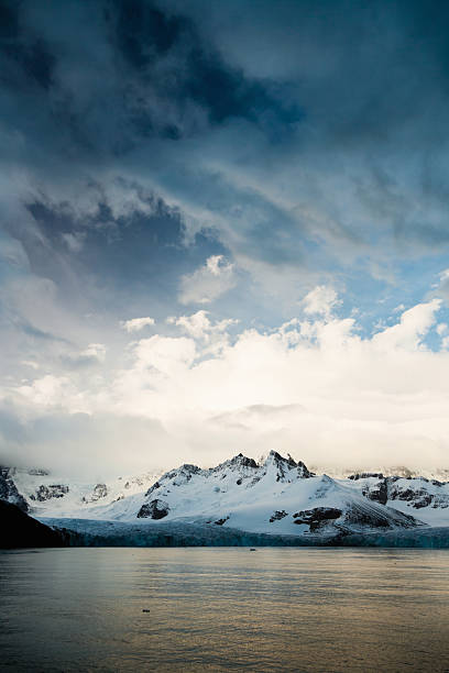 istock Antarctic Mountains Glacier and Sea South Pole Region Sunset Scene 155276559