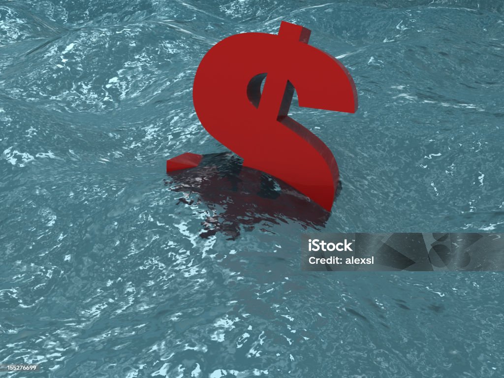 Sinking Money  Currency Stock Photo