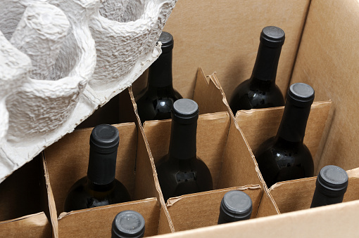 Secure shipping of a case of wine.