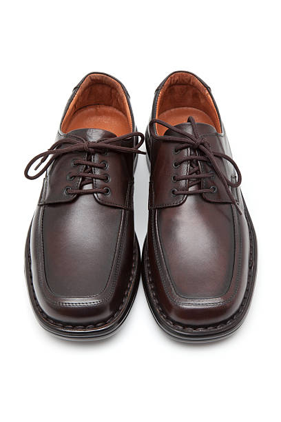istock Elegant dark brown men's shoes 155276906