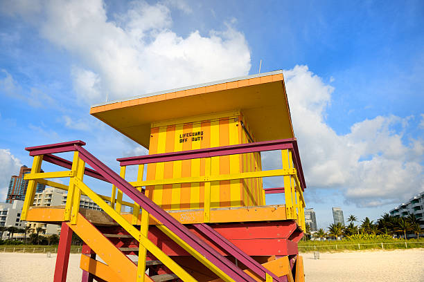 istock lifeguard hut on Miami Beach at sunrise 155276945