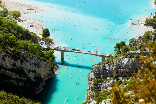 St Croix lake and Verdon River, Provence, France.