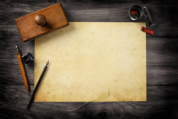 vintage writer's equipment on desk