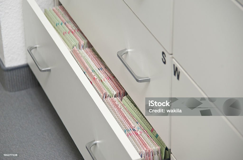 patient documents - medical record patient documents Filing Cabinet Stock Photo