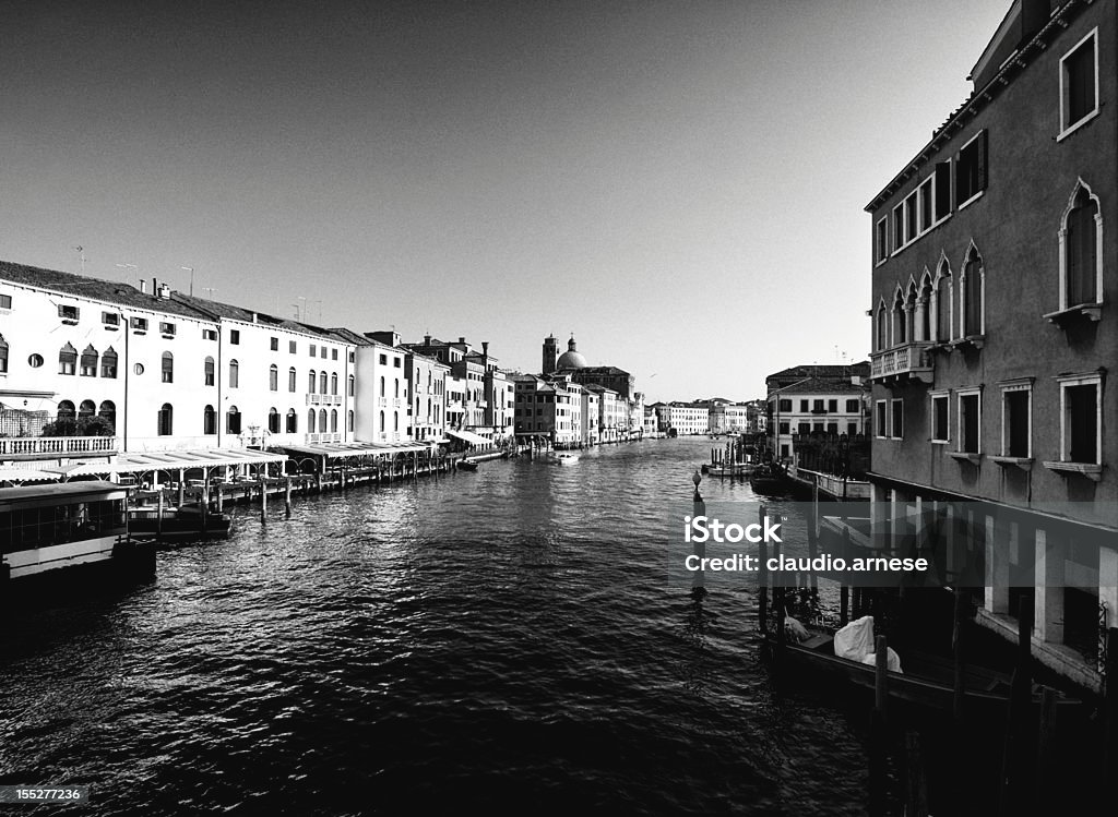 Canal Grande. Wenecja. Czarny i biały - Zbiór zdjęć royalty-free (Czarno biały)