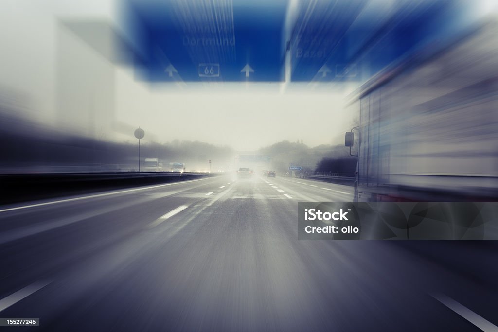 Tedesca Autobahn, condizioni climatiche avverse - Foto stock royalty-free di Acqua