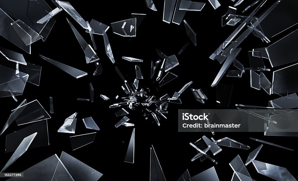 Shattering window glass  Shattered Glass Stock Photo