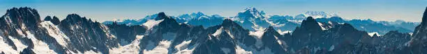 Photo of Mountain peaks super panorama Alps