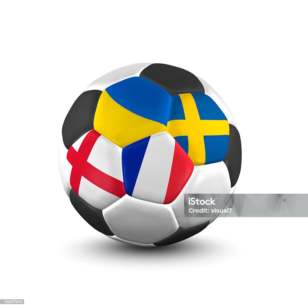 Campeonato bola de futebol Grupo d - Royalty-free Bandeira Foto de stock