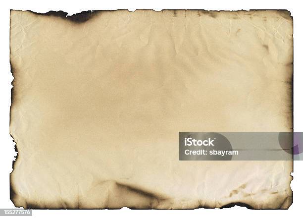 Burnt Paper Stock Photo - Download Image Now - Paper, Burnt, At The Edge Of