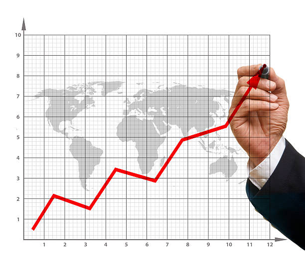 グローバル成長率チャート - performance chart optimization boost ストックフォトと画像