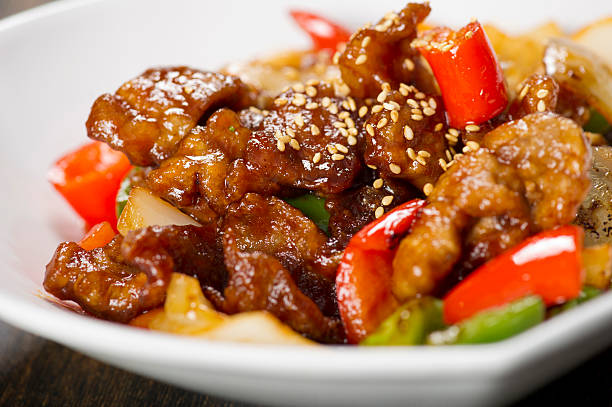 Sweet and Sour Pork Classic sweet and sour pork chinese food photos stock pictures, royalty-free photos & images