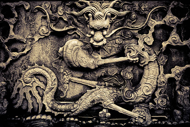 chinese dragon http://farm9.staticflickr.com/8125/8659505173_b0341b5425.jpg asian mythology stock pictures, royalty-free photos & images