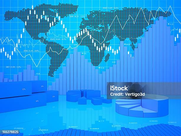 Charts Financieros Foto de stock y más banco de imágenes de Flujograma - Flujograma, Abstracto, Analizar