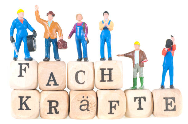 istock Skilled workers abstract word with males - shortage of skilled workers 155278975