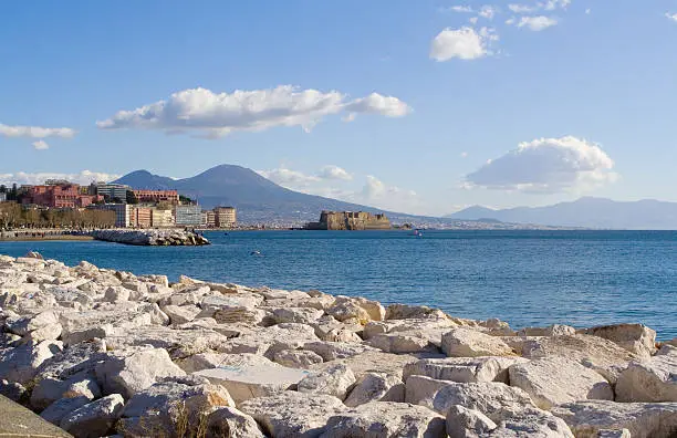 Panorama With Vesuvious and Castel Dell'Ovo.