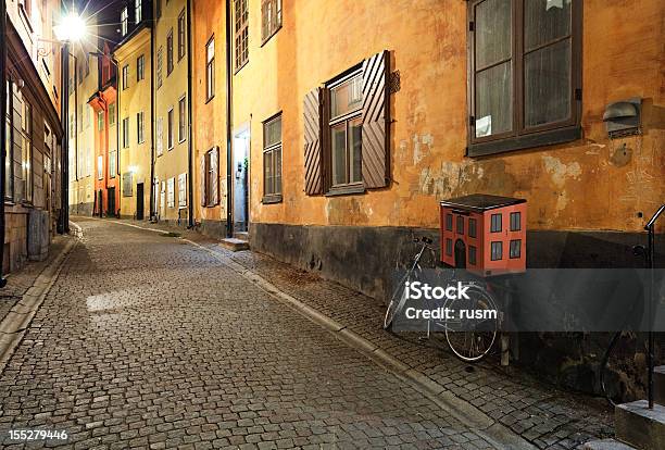 Night Stockholm Stock Photo - Download Image Now - Mailbox, Narrow, Sweden
