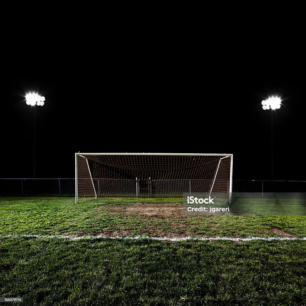 Terrain de football de nuit - Photo de Nuit libre de droits