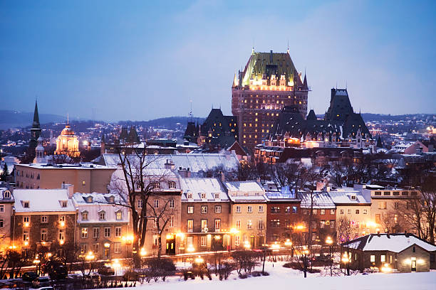 istock Old Quebec City on a winter night 155279741