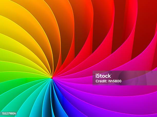 Abstract Swirl Pattern Of Rainbow Color Spectrum Stock Photo - Download Image Now - Multi Colored, Rainbow, Colors