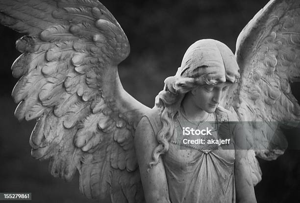 Beautiful Angel Stock Photo - Download Image Now - Angel, Statue, Tombstone