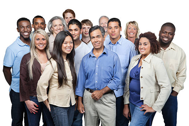 istock Casual group of people on white background 155279869