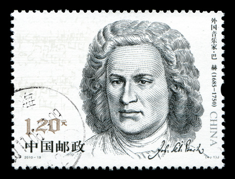 China postage stamp: 2010,Johann Sebastian Bach.