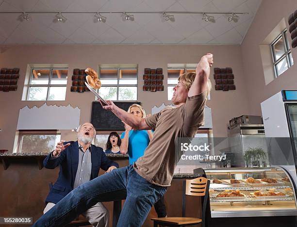 Bagels Anyone Stock Photo - Download Image Now - Falling, Physical Injury, Customer