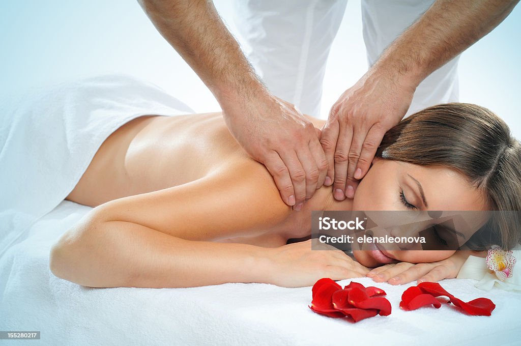 Massaggio - Foto stock royalty-free di Adulto