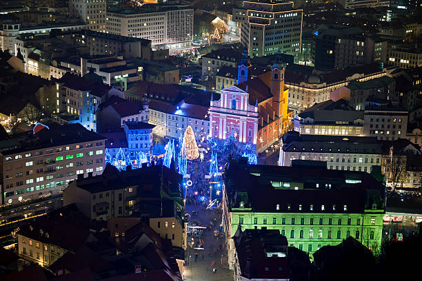 istock Festive Ljubljana from Castle 155280651