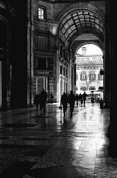 Gallery in Milan. Black and White